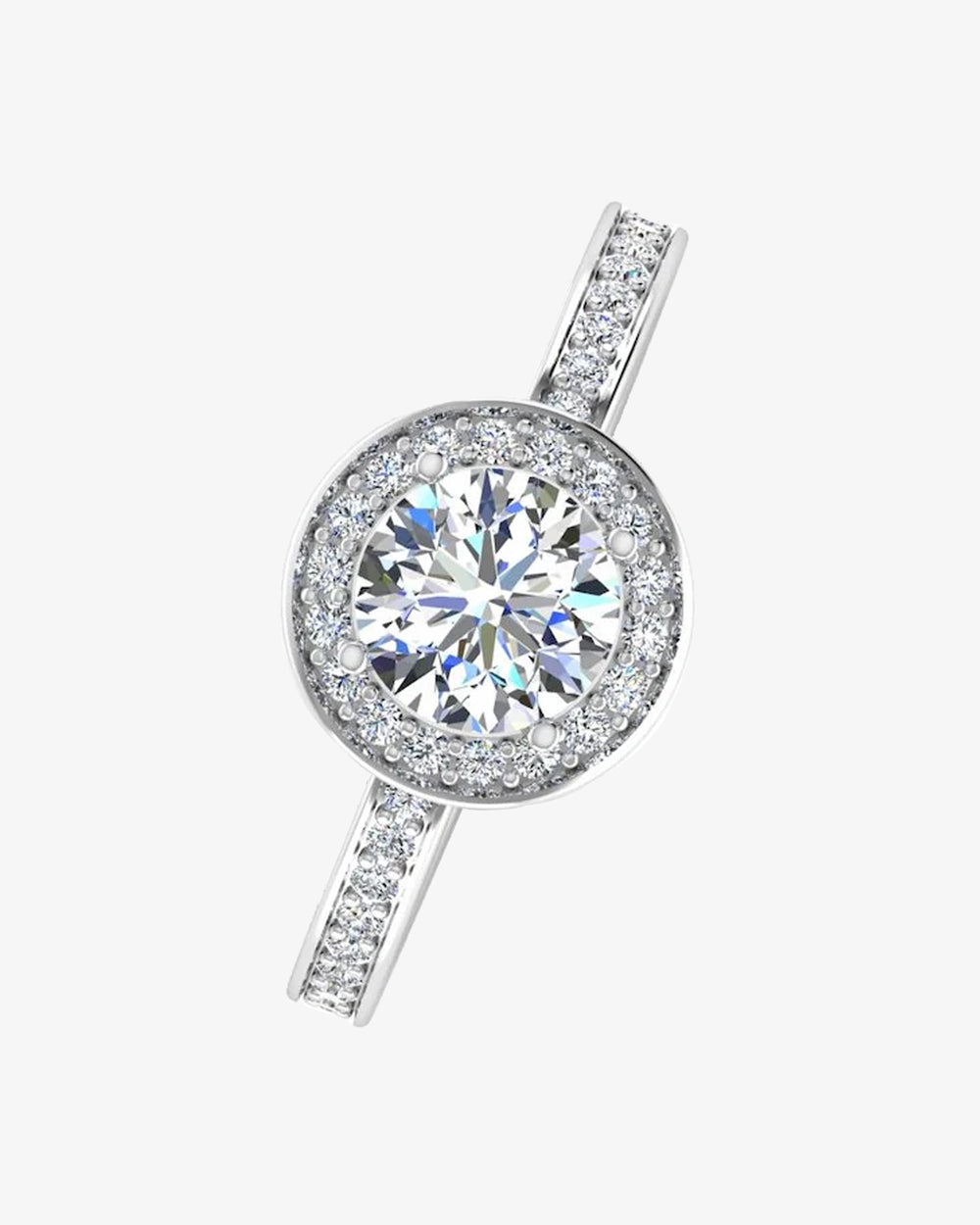 brilliant cut halo channel set moissanite engagement ring icecartel px