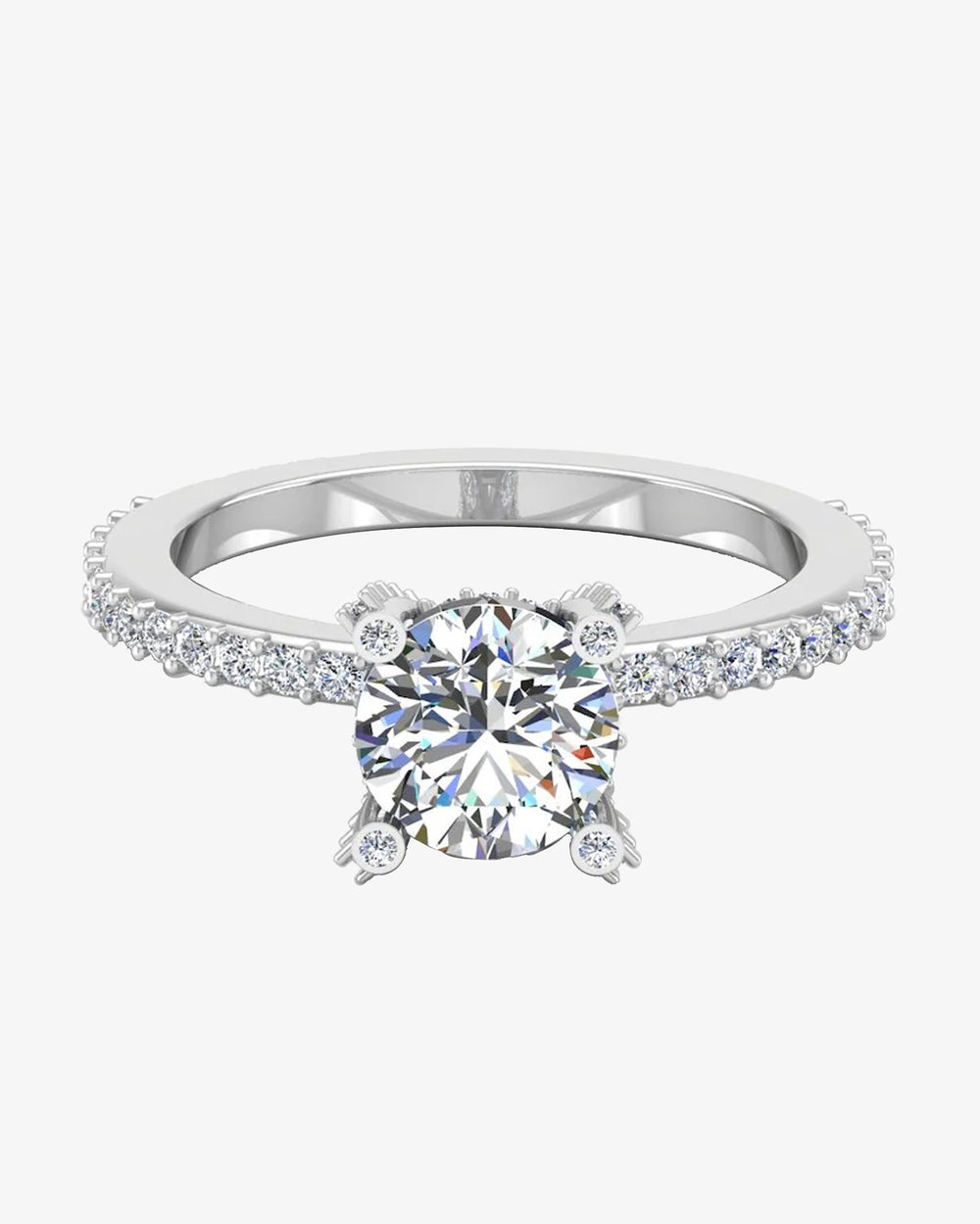 brilliant cut prong bezel moissanite engagement ring icecartel horizontal
