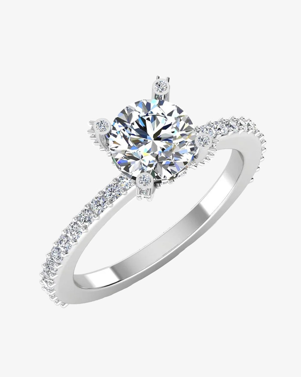 brilliant cut prong bezel moissanite engagement ring icecartel main