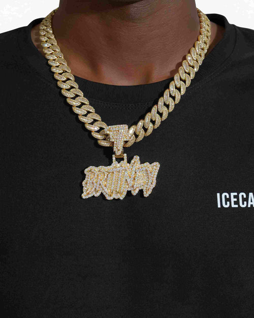 britiney moissanite custom name pendant 14k gold icecartel model