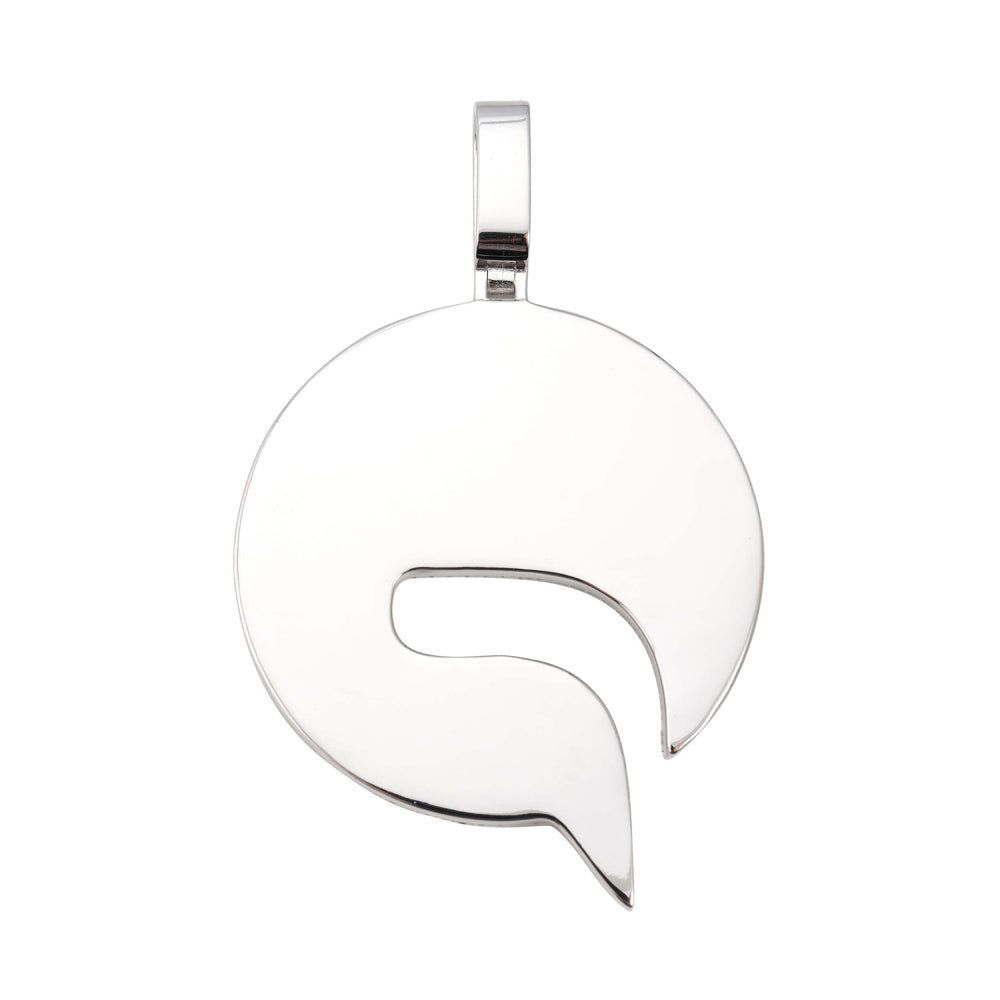 business logo custom circle pendant 14k gold ICECARTEL back