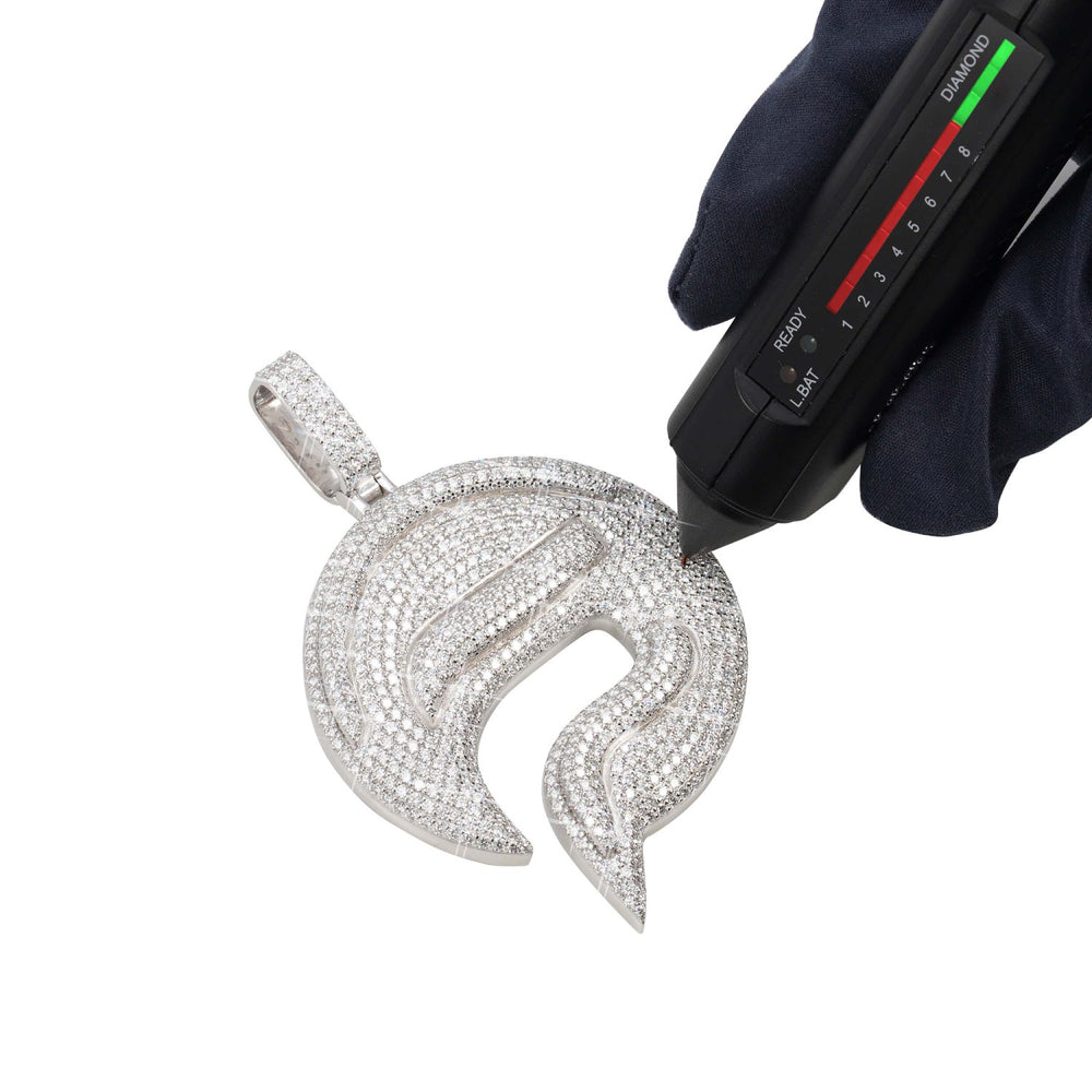 business logo custom circle pendant 14k gold ICECARTEL test