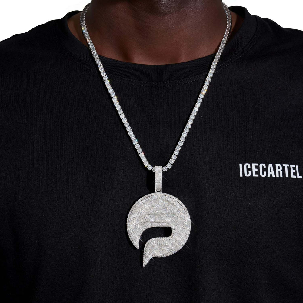 business logo custom circle pendant 14k gold ICECARTEL test_1