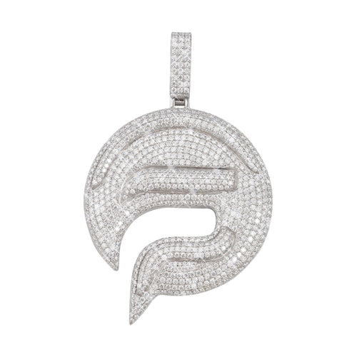 business logo custom circle pendant 14k gold ICECARTEL