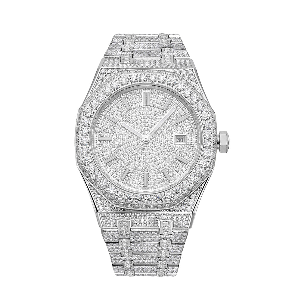 bust down moissanite watch 14k white gold icecartel main12