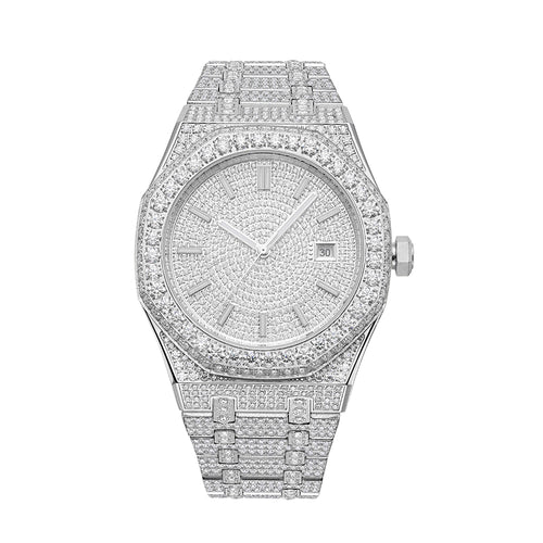 bust down moissanite watch 14k white gold icecartel main12