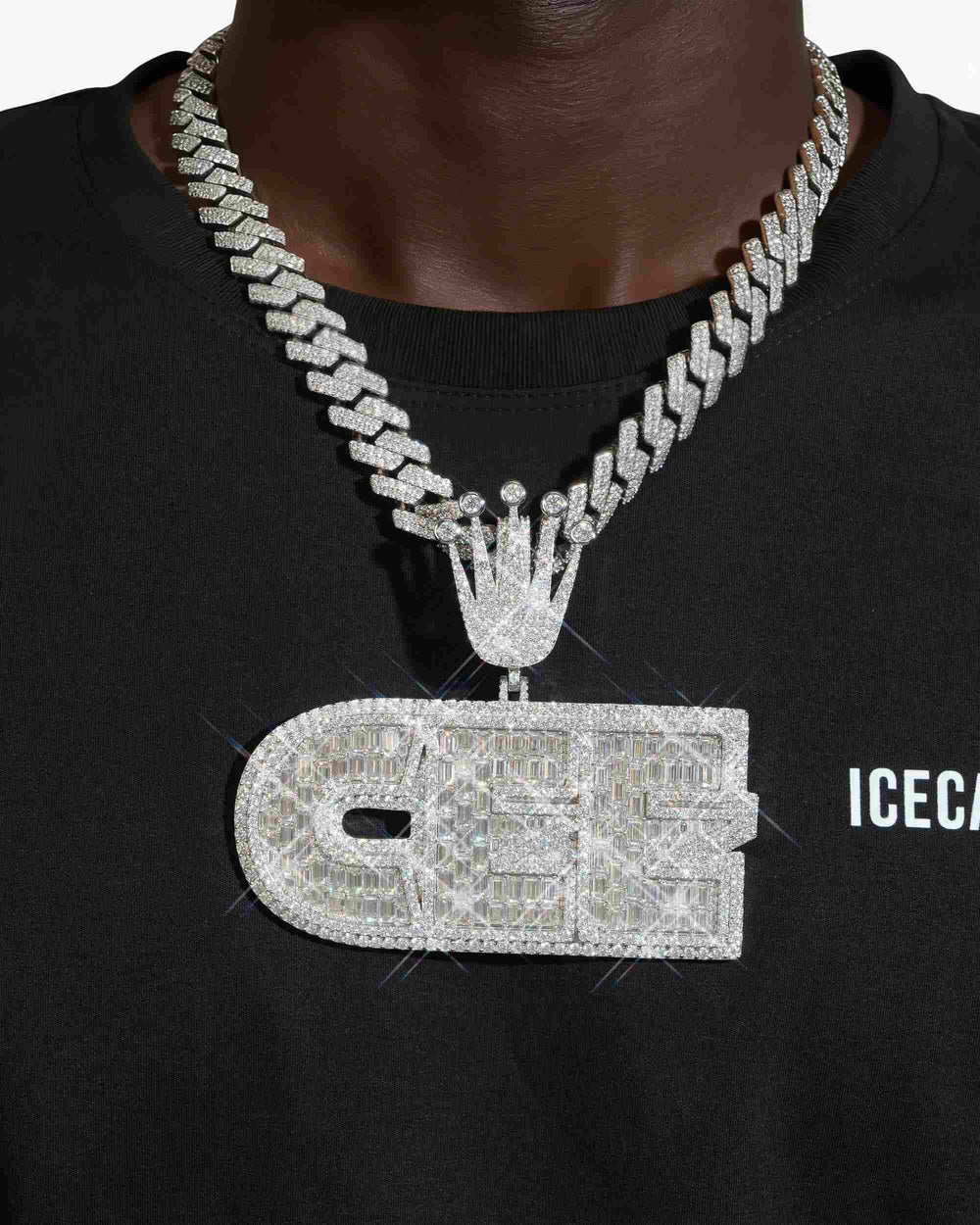cee custom moissanite name pendant 14k gold icecartel model