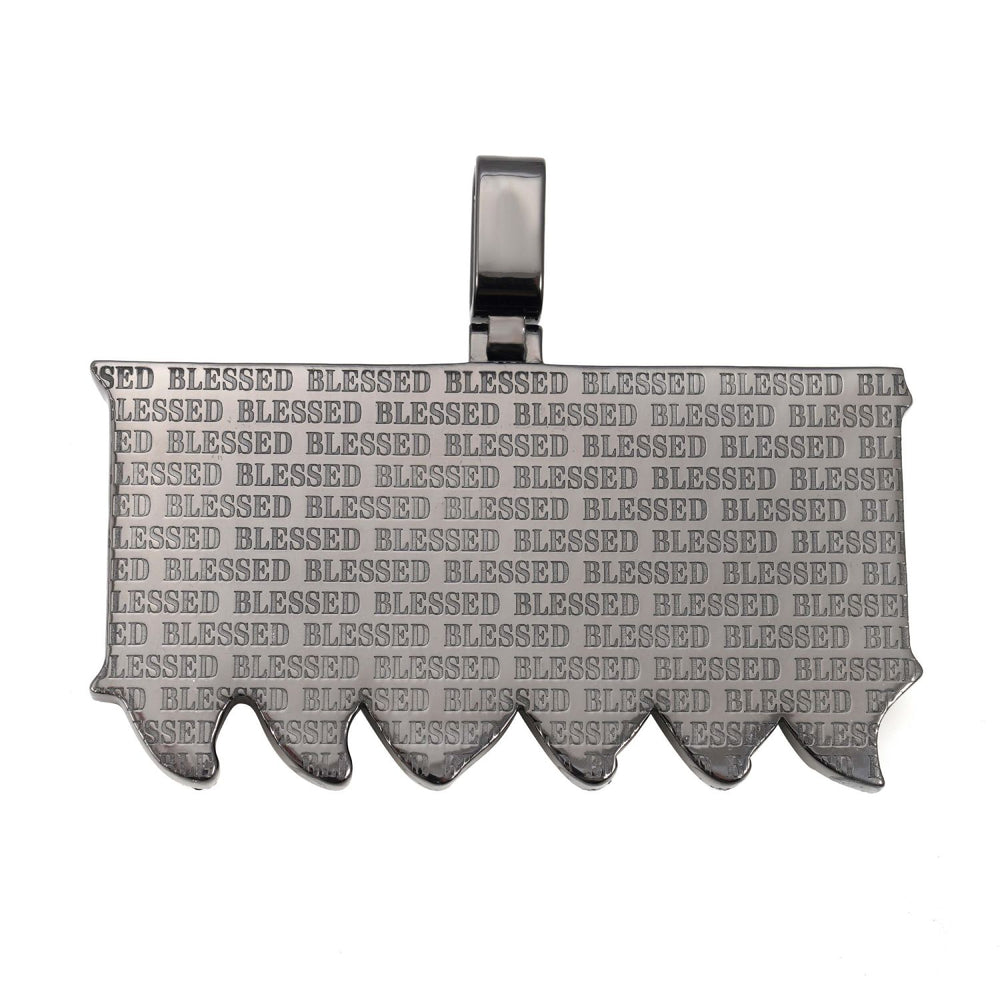 chambo custom black moissanite pendant 14k gold ICECARTEL back