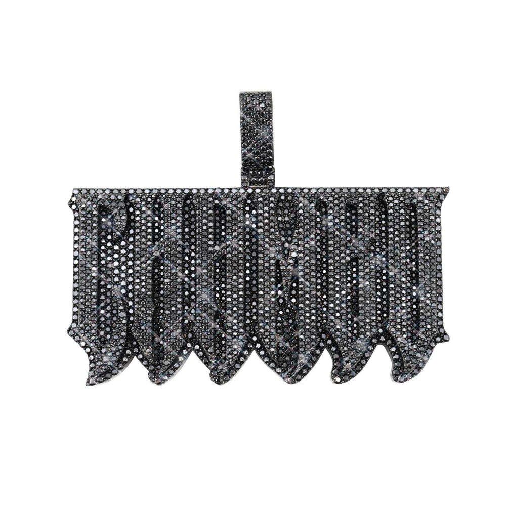 chambo custom black moissanite pendant 14k gold ICECARTEL