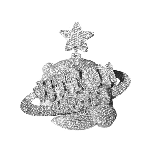 circle 925 silver custom vvs moissanite jupiter pendant 14k white gold1