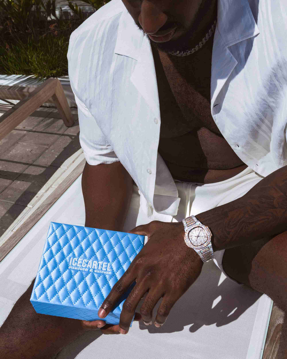 Circle Face Moissanite Watch 14K Rose Gold