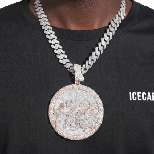 city tank custom circle pendant 14k gold icecartel model1