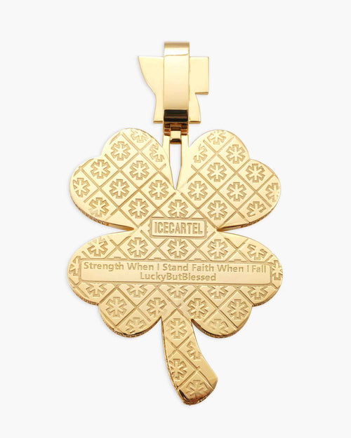 clover 7 custom pendant 14k two tone gold icecartel back