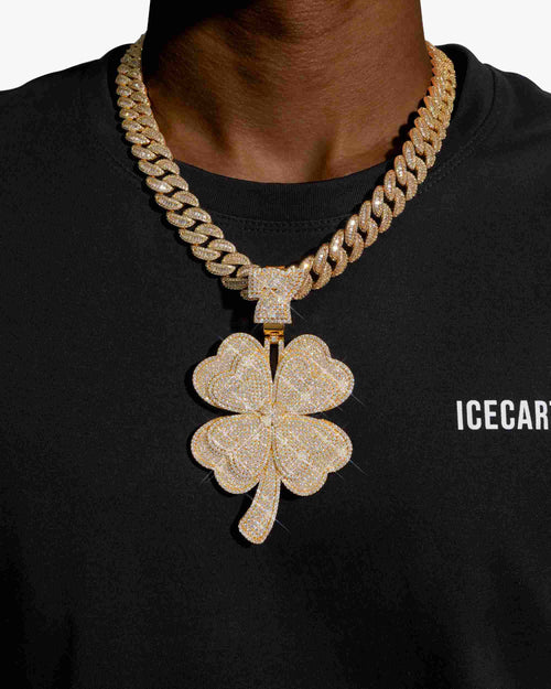 clover 7 custom pendant 14k two tone gold icecartel model