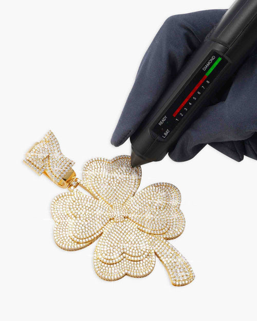 clover 7 custom pendant 14k two tone gold icecartel test