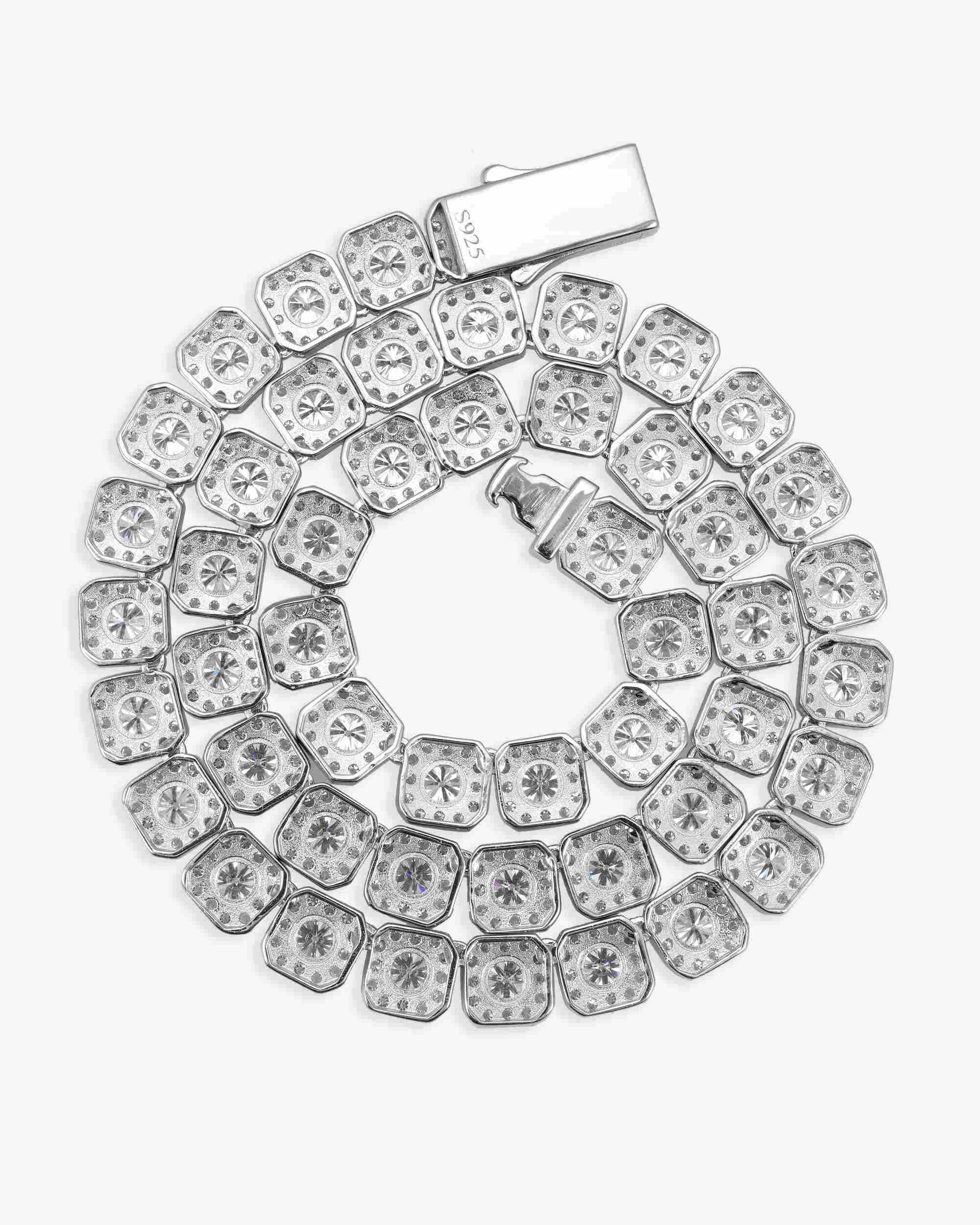 Moissanite Clustered Tennis Chain 14K Gold - IceCartel™