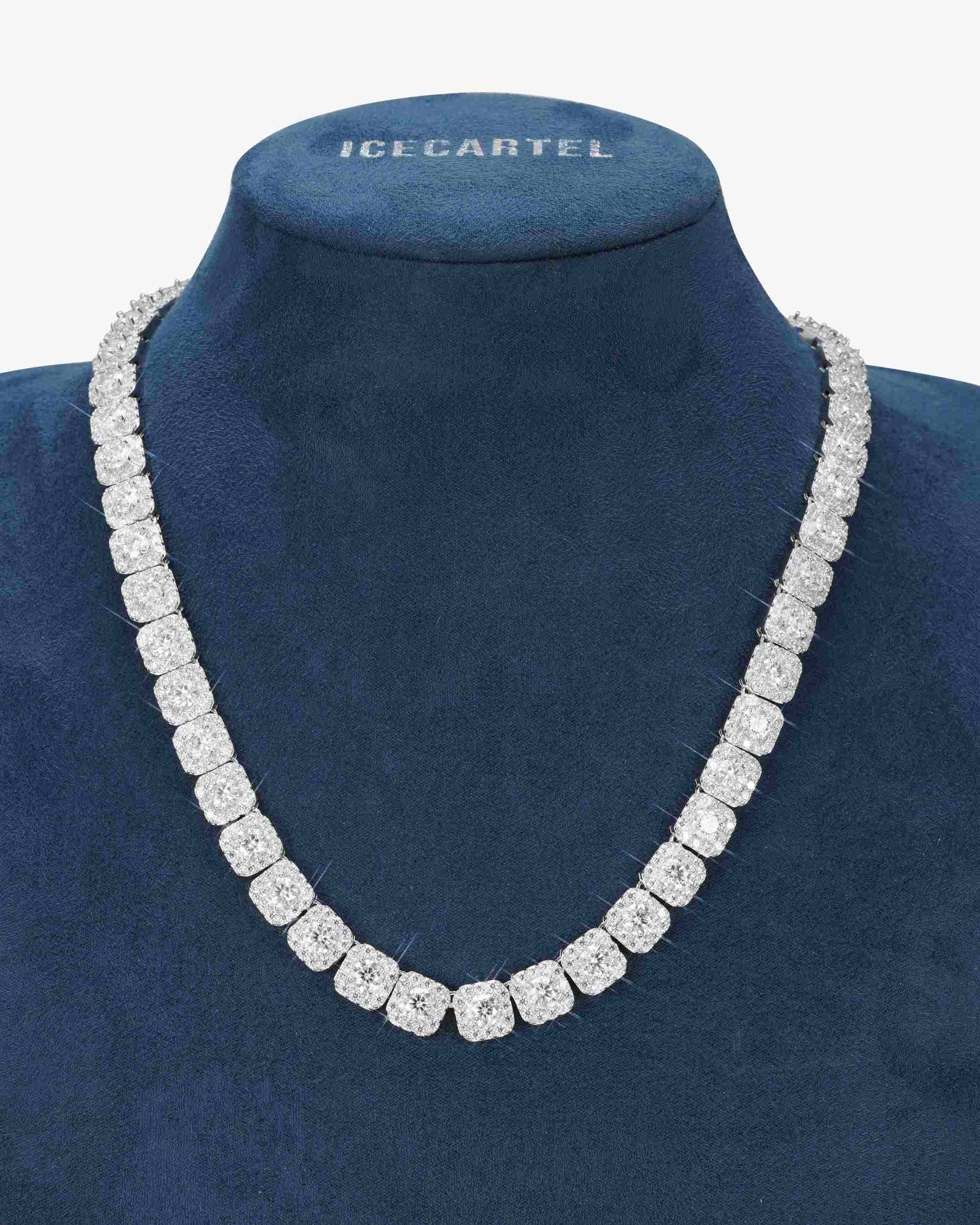 Moissanite Clustered Tennis Chain 14K Gold - IceCartel™