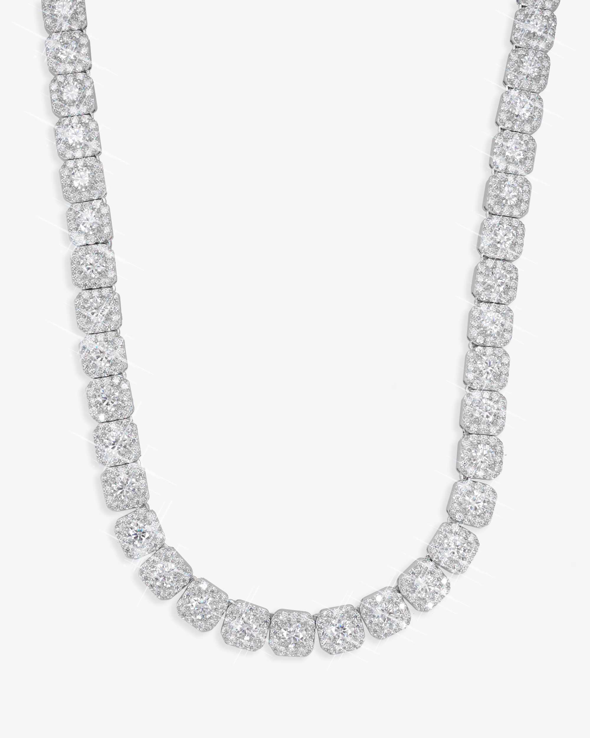 Moissanite Clustered Tennis Chain 14K Gold - IceCartel™