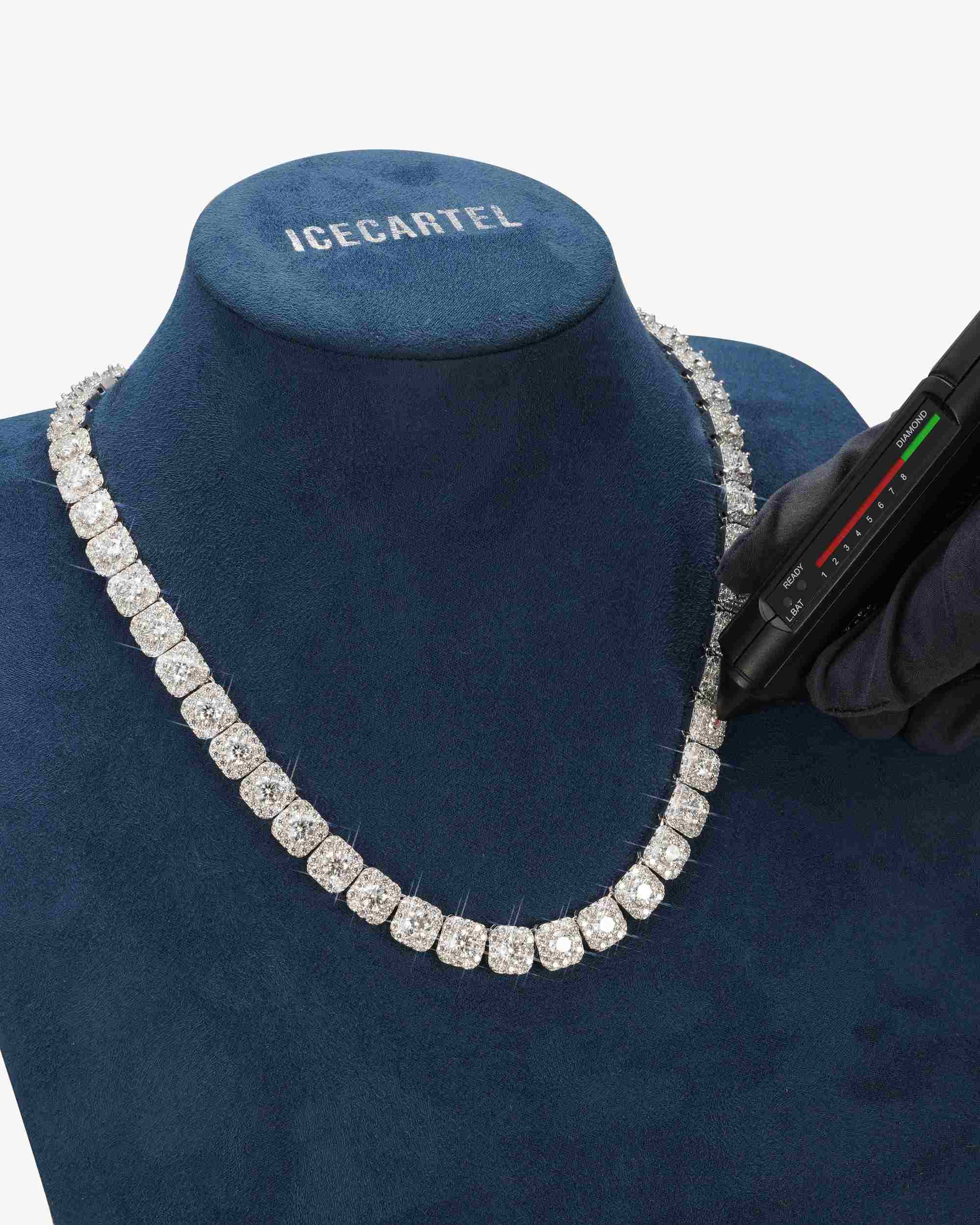 Moissanite Clustered Tennis Chain 14K Gold - IceCartel™