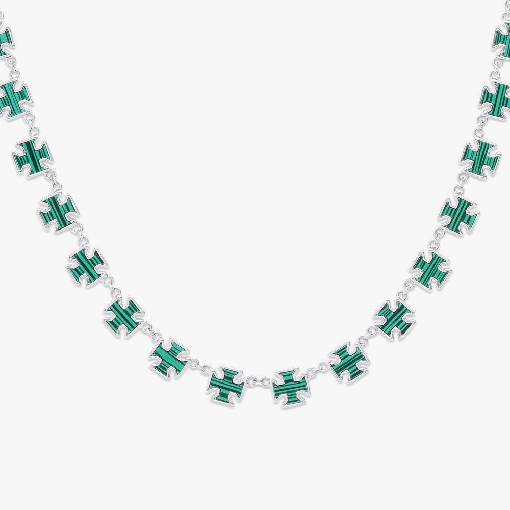 cross motif green chain