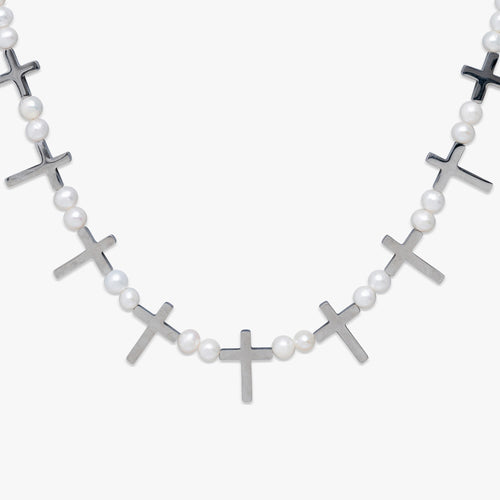 cross pearl necklace