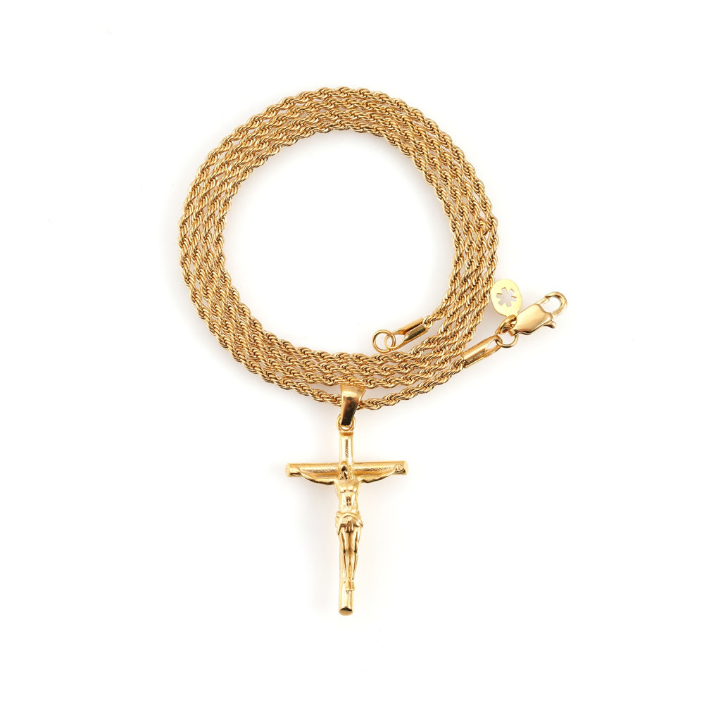 cross pendant 14k yellow gold icecartel o