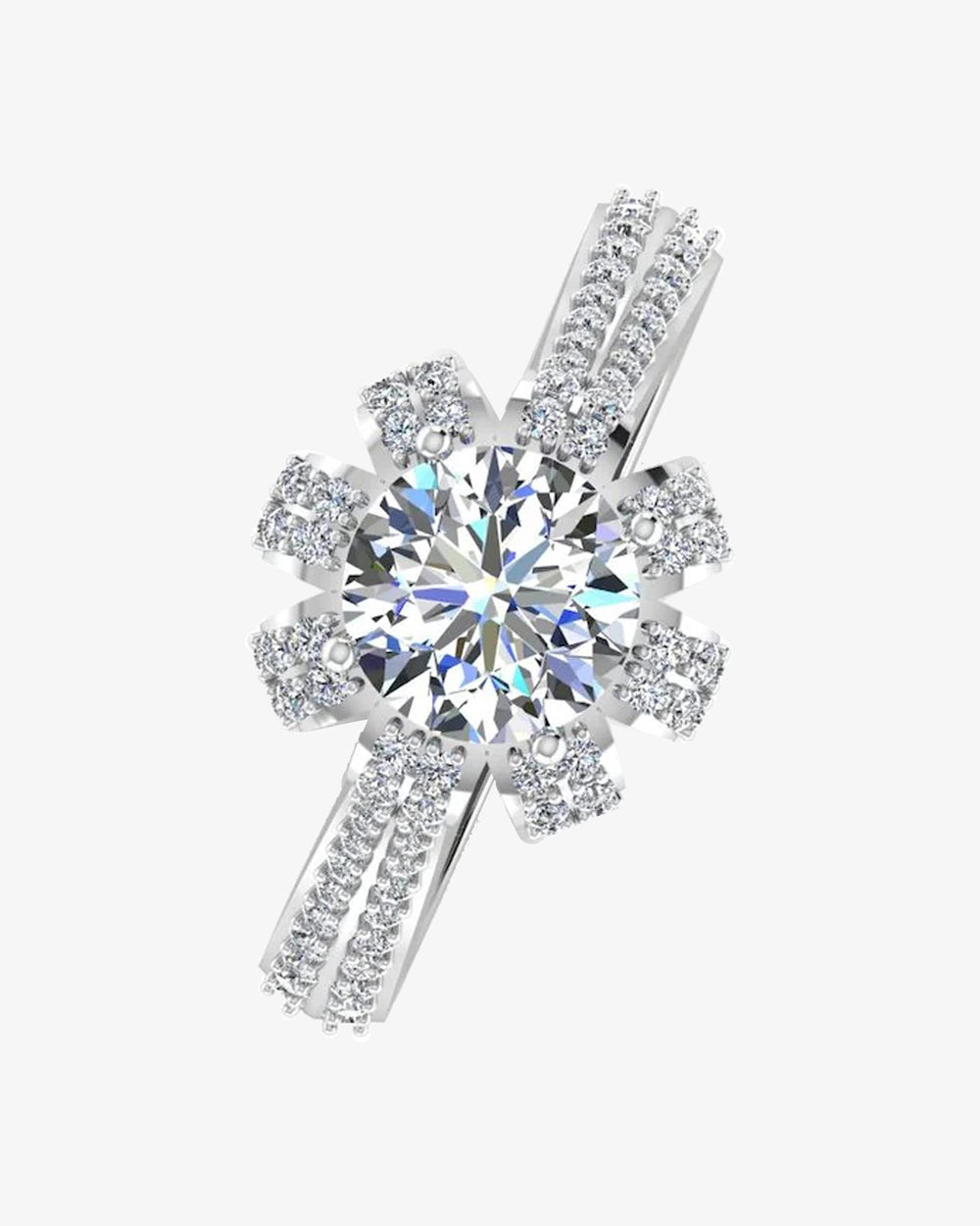 crown set split shank moissanite engagement ring icecartel i