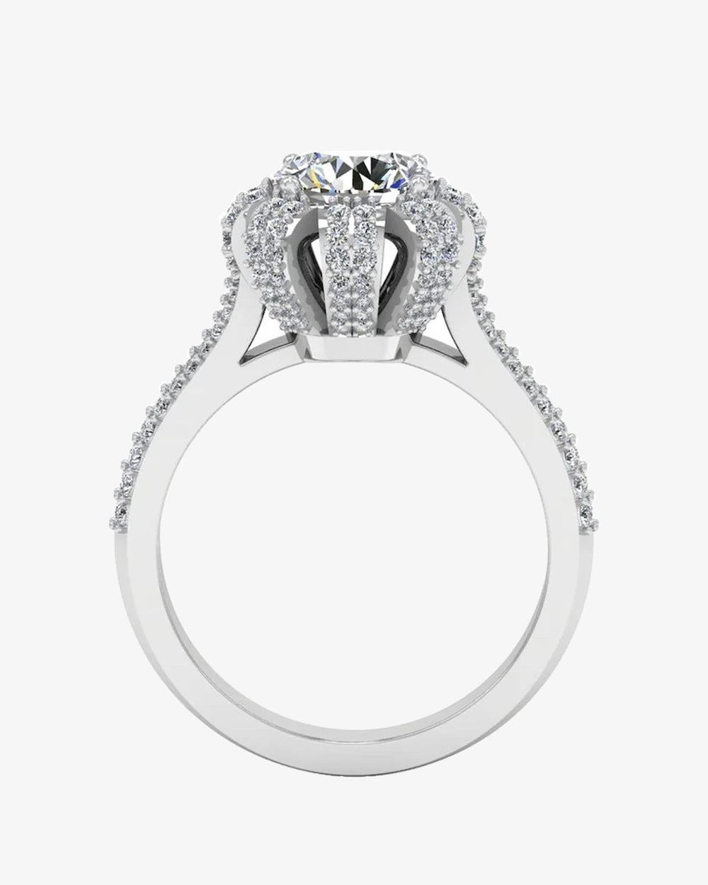 crown set split shank moissanite engagement ring icecartel o