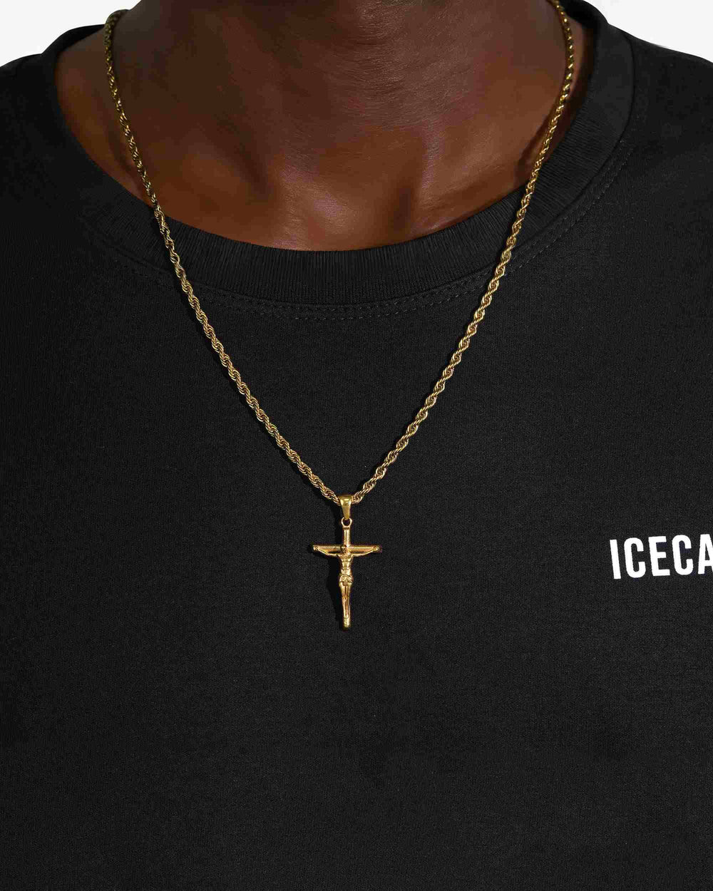 crucifix pendant gold icecartel model frontside