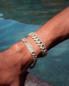 Moissanite Cuban Link Bracelet 14K Gold (ALL SIZES) - Yellow Gold 15MM