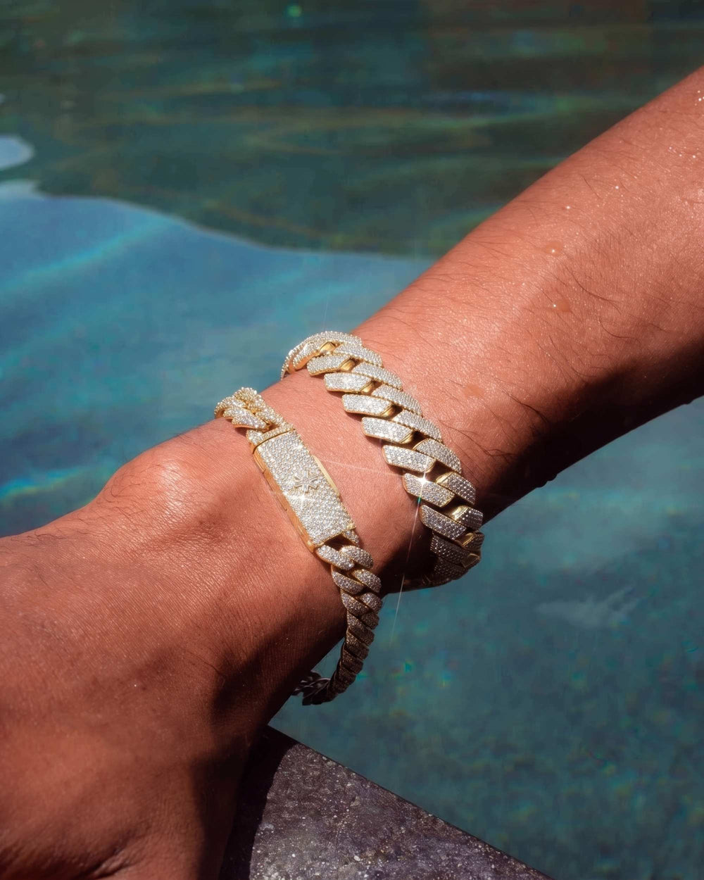 Moissanite Cuban Link Bracelet 14K Gold (ALL SIZES) - Yellow Gold 15MM