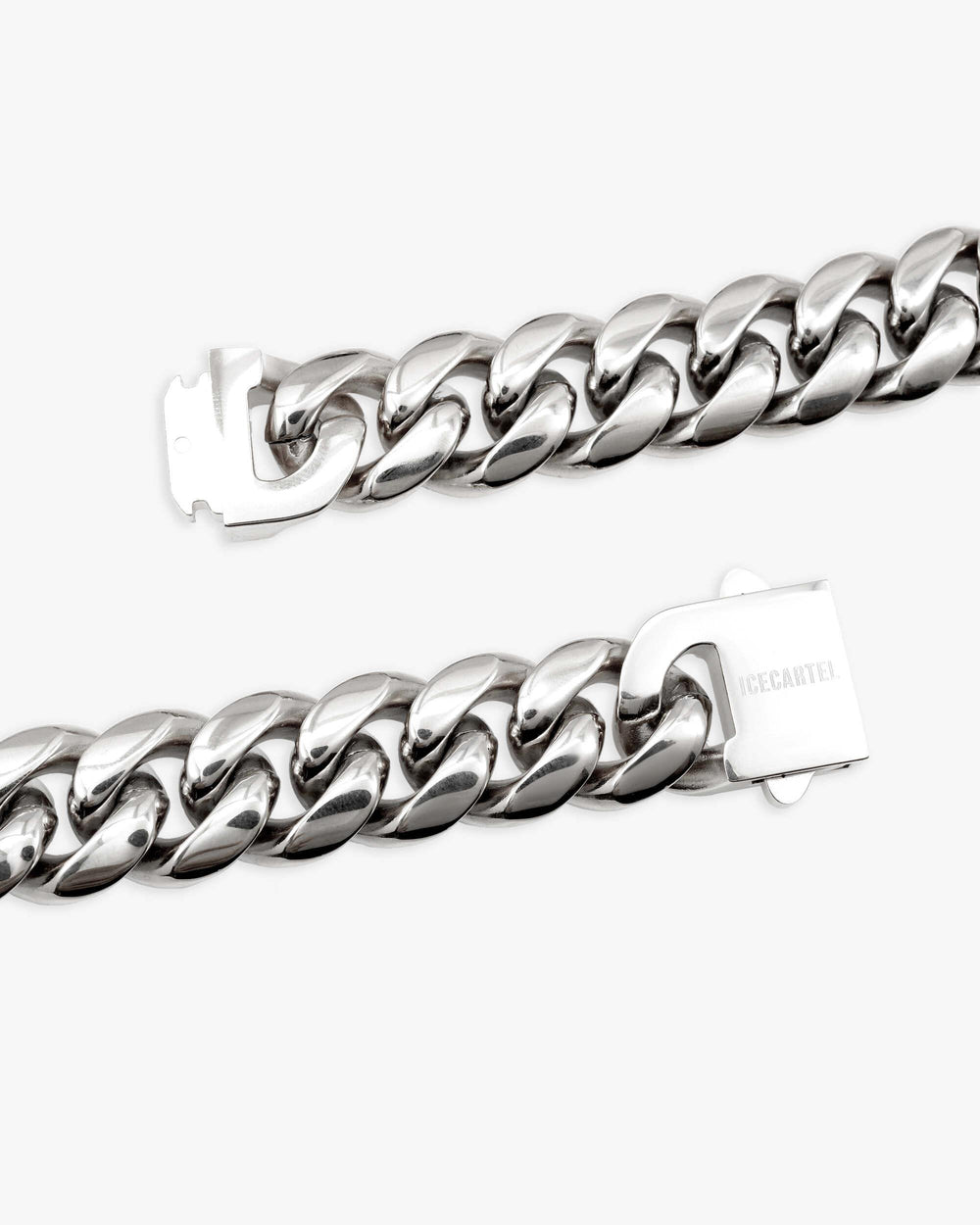 cuban link chain with iced clasp 14k gold icecartel 18mm white clasp new