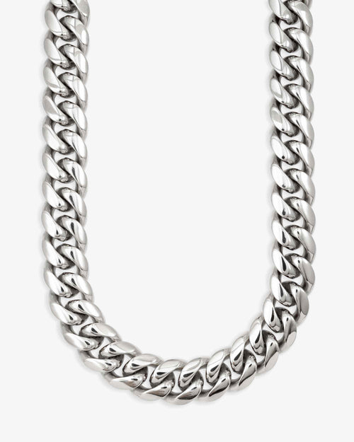 cuban link chain with iced clasp 14k gold icecartel 18mm white main new