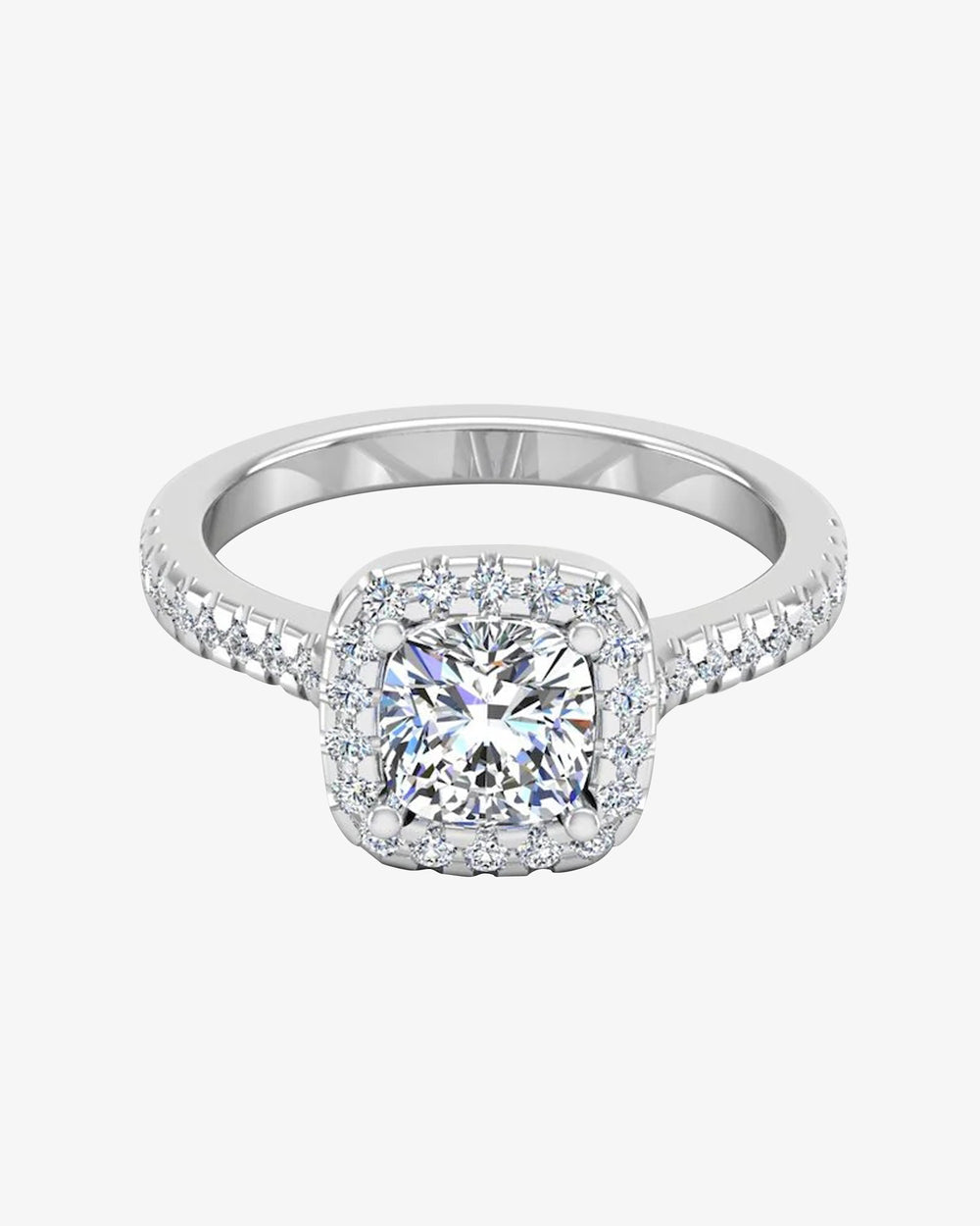 cushion halo moissanite engagement ring icecartel horizontal