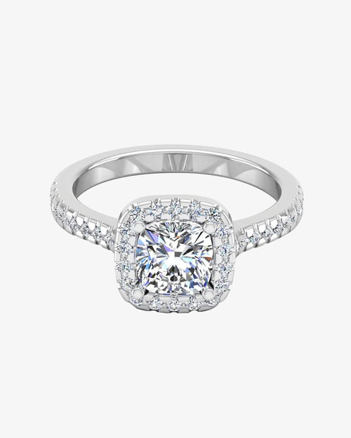 cushion halo moissanite engagement ring icecartel horizontal