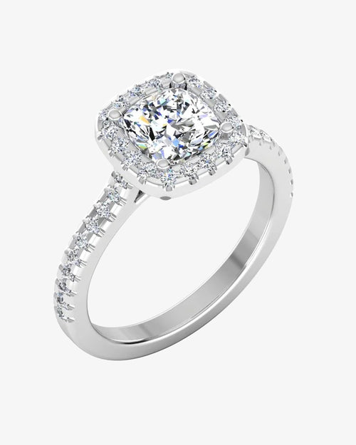 cushion halo moissanite engagement ring icecartel main