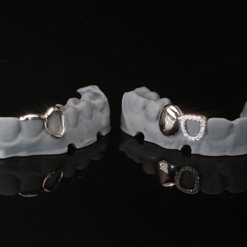 Custom 4 tooth grillz close