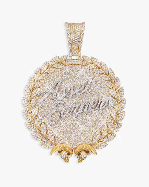 custom asset earners moissanite circle pendant 14k gold icecartel main