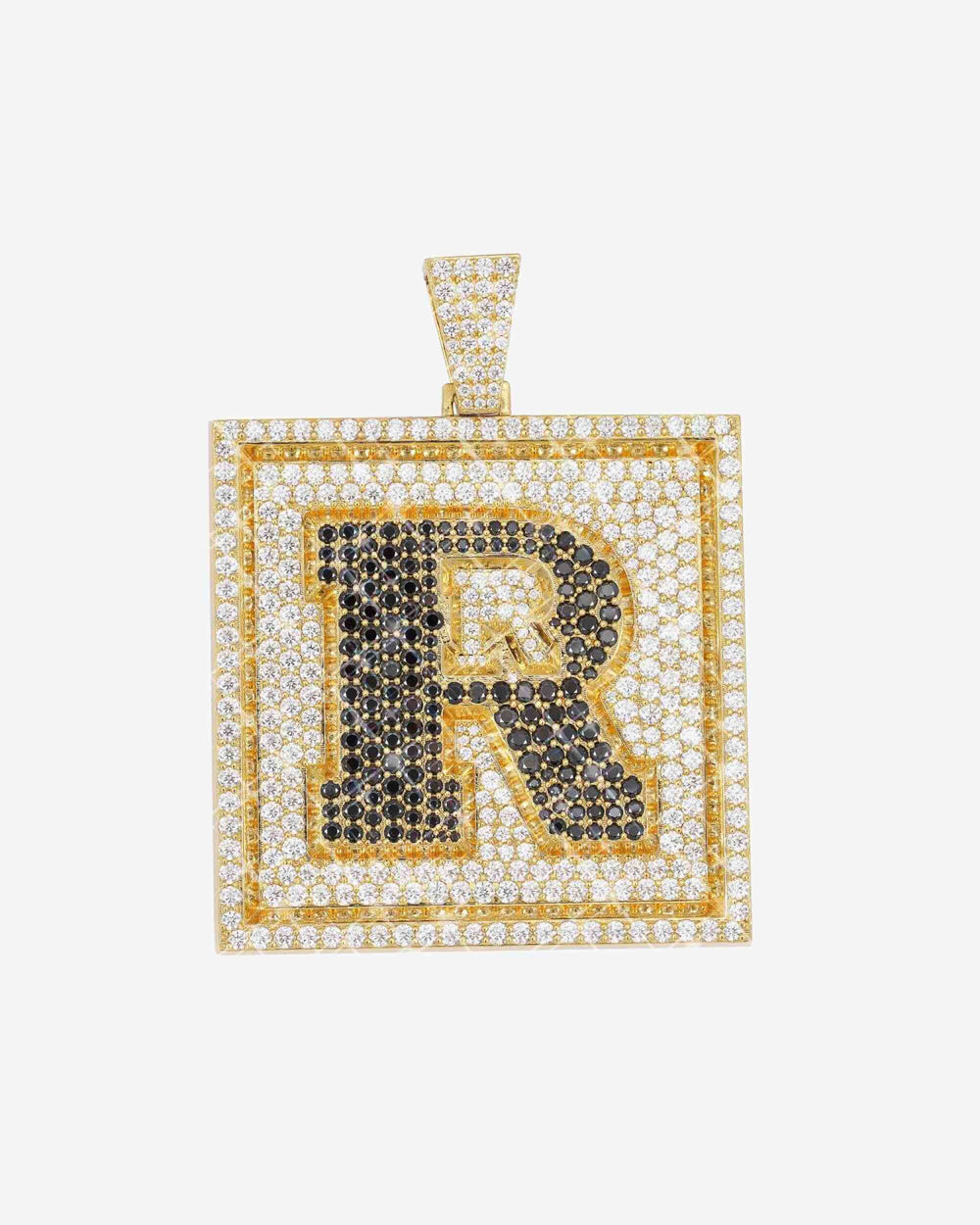 custom black moissanite r pendant icecartel main