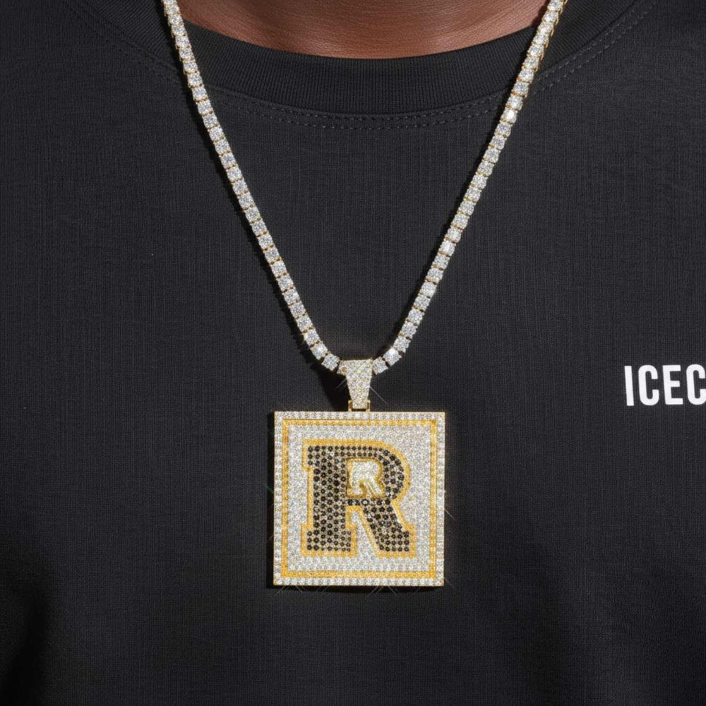 custom black moissanite r pendant icecartel model1