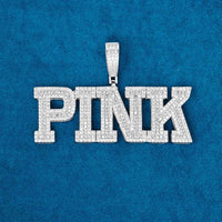 benutzerdefinierte Boston Brief rosa Anhänger icecartel close up 1