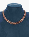 CUSTOM CLASP 12MM Moissanite Miami Cuban Link Chain 14K Gold - Rose Gold