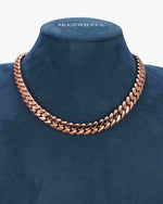 CUSTOM CLASP 12MM Moissanite Miami Cuban Link Chain 14K Gold - Rose Gold