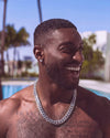 CUSTOM CLASP 12MM Moissanite Miami Cuban Link Chain 14K Gold - White Gold
