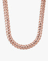 CUSTOM CLASP 12MM Moissanite Miami Cuban Link Chain 14K Gold - Rose Gold