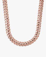 CUSTOM CLASP 12MM Moissanite Miami Cuban Link Chain 14K Gold - Rose Gold