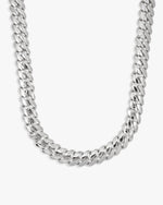 CUSTOM CLASP 12MM Moissanite Miami Cuban Link Chain 14K Gold - White Gold