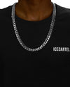 CUSTOM CLASP 12MM Moissanite Miami Cuban Link Chain 14K Gold - White Gold