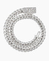 CUSTOM CLASP 12MM Moissanite Miami Cuban Link Chain 14K Gold - White Gold