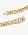 CUSTOM CLASP 12MM Moissanite Miami Cuban Link Chain 14K Gold - Yellow Gold
